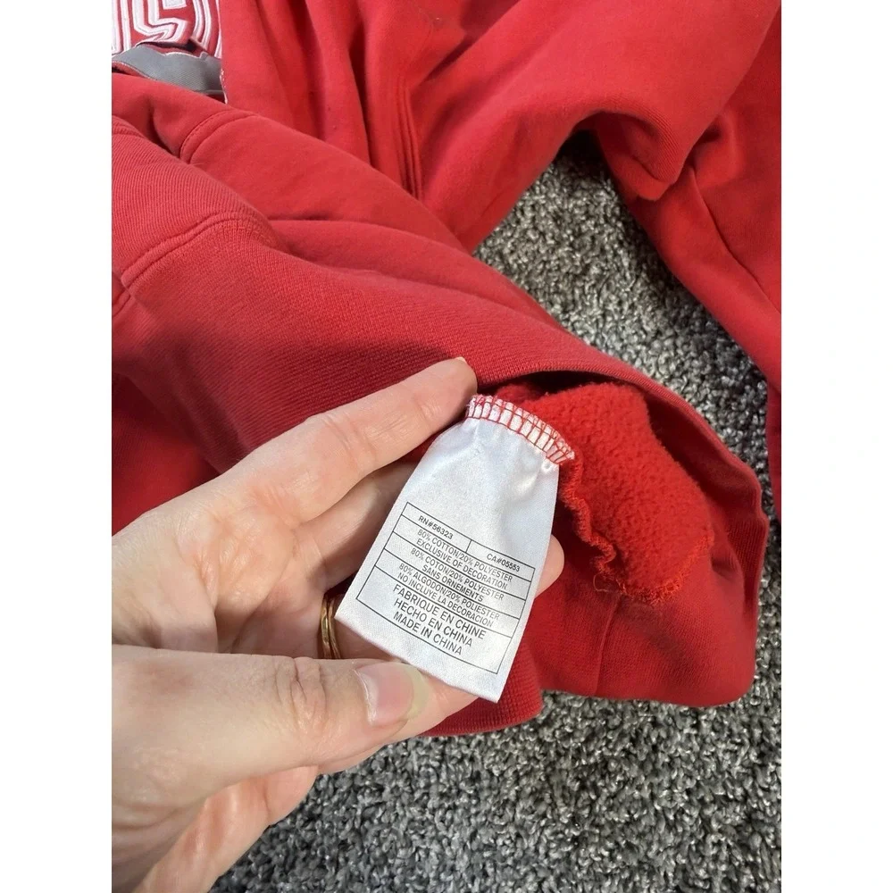 Vintage Y2K Ohio State Buckeyes Nike Therma-Fit Hoodie Men's Size XXL Red